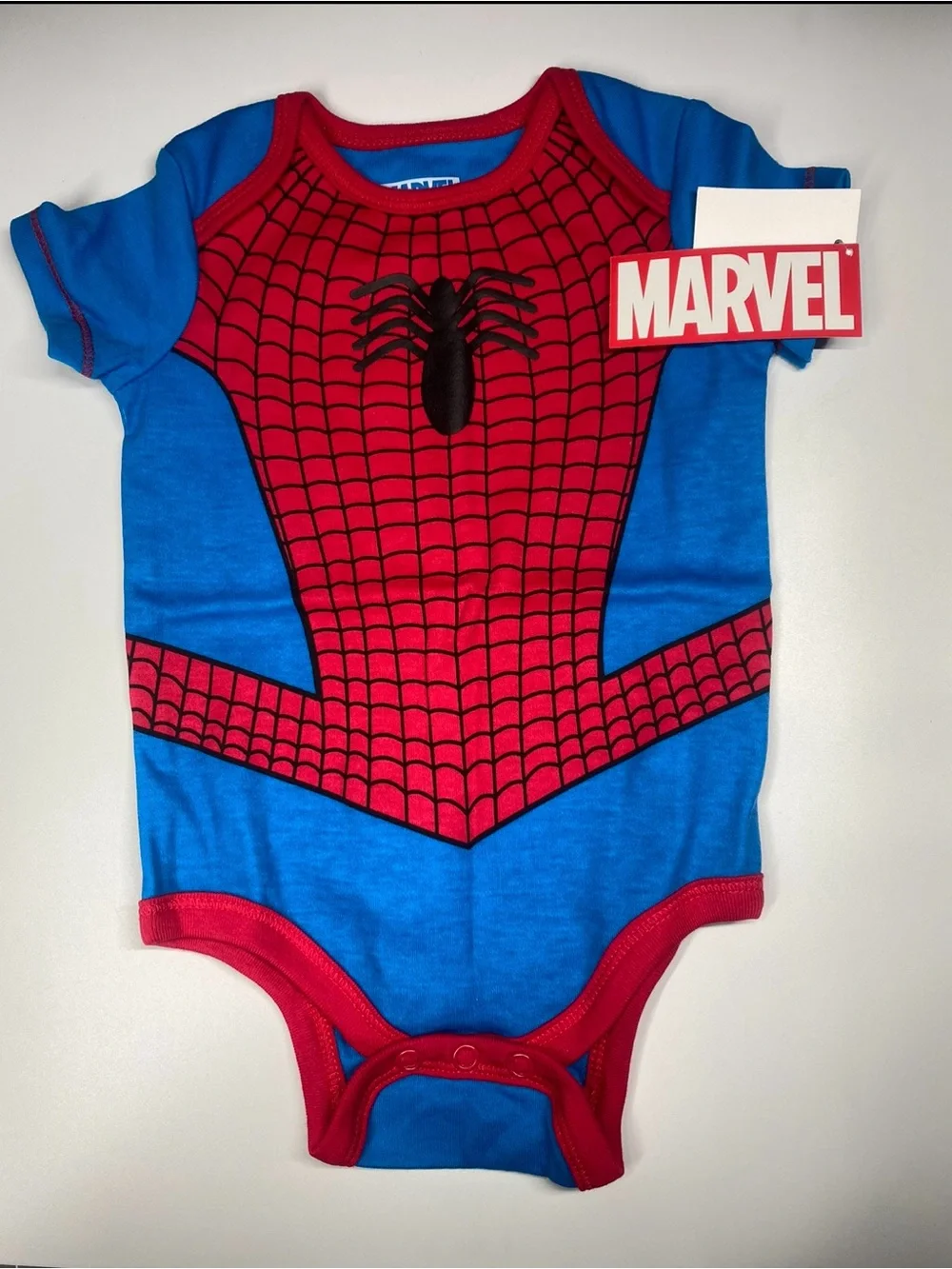 Marvel Baby SpiderMan Short Sleeve Bodysuit 3-6 Months New With Tags - Picture 2 of 6